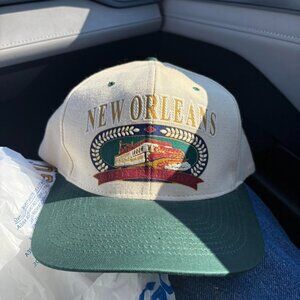 Men's Cream and Tan Hat